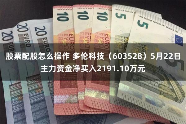 股票配股怎么操作 多伦科技（603528）5月22日主力资金净买入2191.10万元