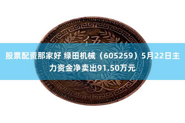 股票配资那家好 绿田机械（605259）5月22日主力资金净卖出91.50万元