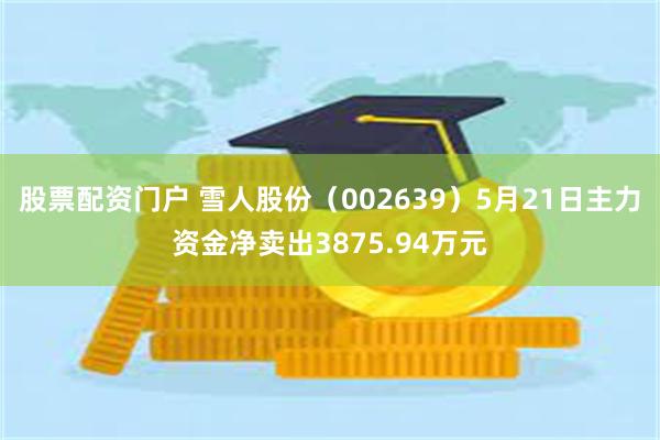 股票配资门户 雪人股份（002639）5月21日主力资金净卖出3875.94万元