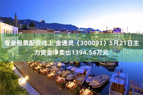 专业股票配资线上 金通灵（300091）5月21日主力资金净卖出1394.54万元