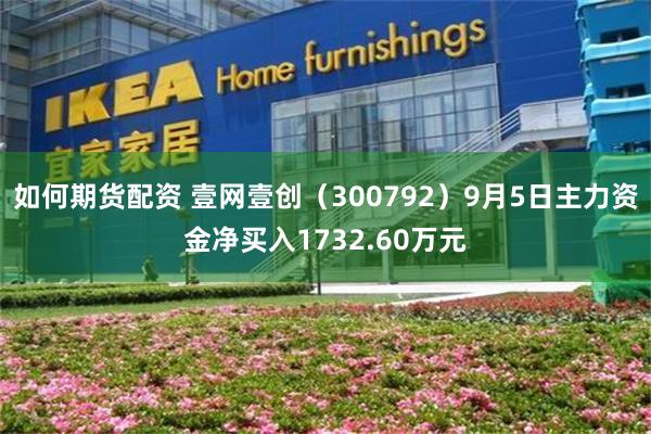 如何期货配资 壹网壹创（300792）9月5日主力资金净买入1732.60万元