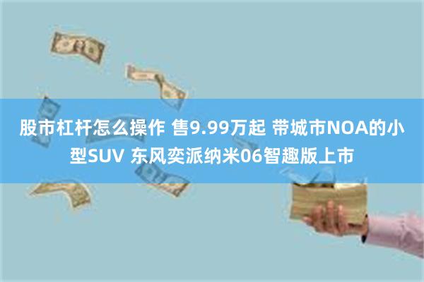 股市杠杆怎么操作 售9.99万起 带城市NOA的小型SUV 东风奕派纳米06智趣版上市