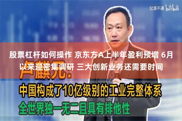 股票杠杆如何操作 京东方A上半年盈利预增 6月以来迎密集调研 三大创新业务还需要时间