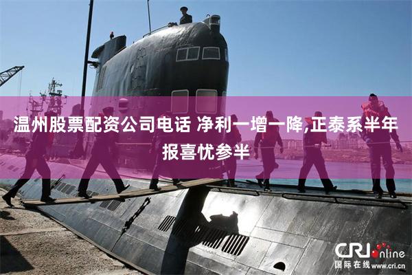 温州股票配资公司电话 净利一增一降,正泰系半年报喜忧参半