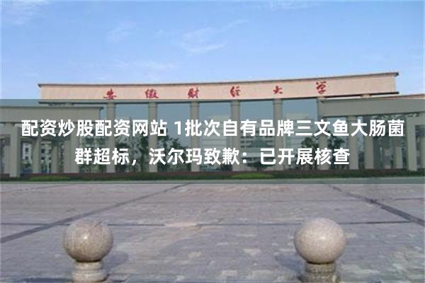 配资炒股配资网站 1批次自有品牌三文鱼大肠菌群超标，沃尔玛致歉：已开展核查