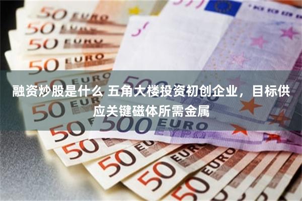 融资炒股是什么 五角大楼投资初创企业，目标供应关键磁体所需金属