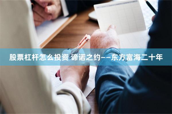 股票杠杆怎么投资 谛诺之约——东方富海二十年