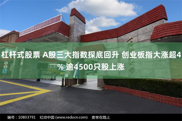 杠杆式股票 A股三大指数探底回升 创业板指大涨超4% 逾4500只股上涨
